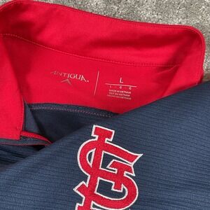 Antigua St. Louis Cardinals MLB Pullover Jacket Mens‎ Large Red Blue